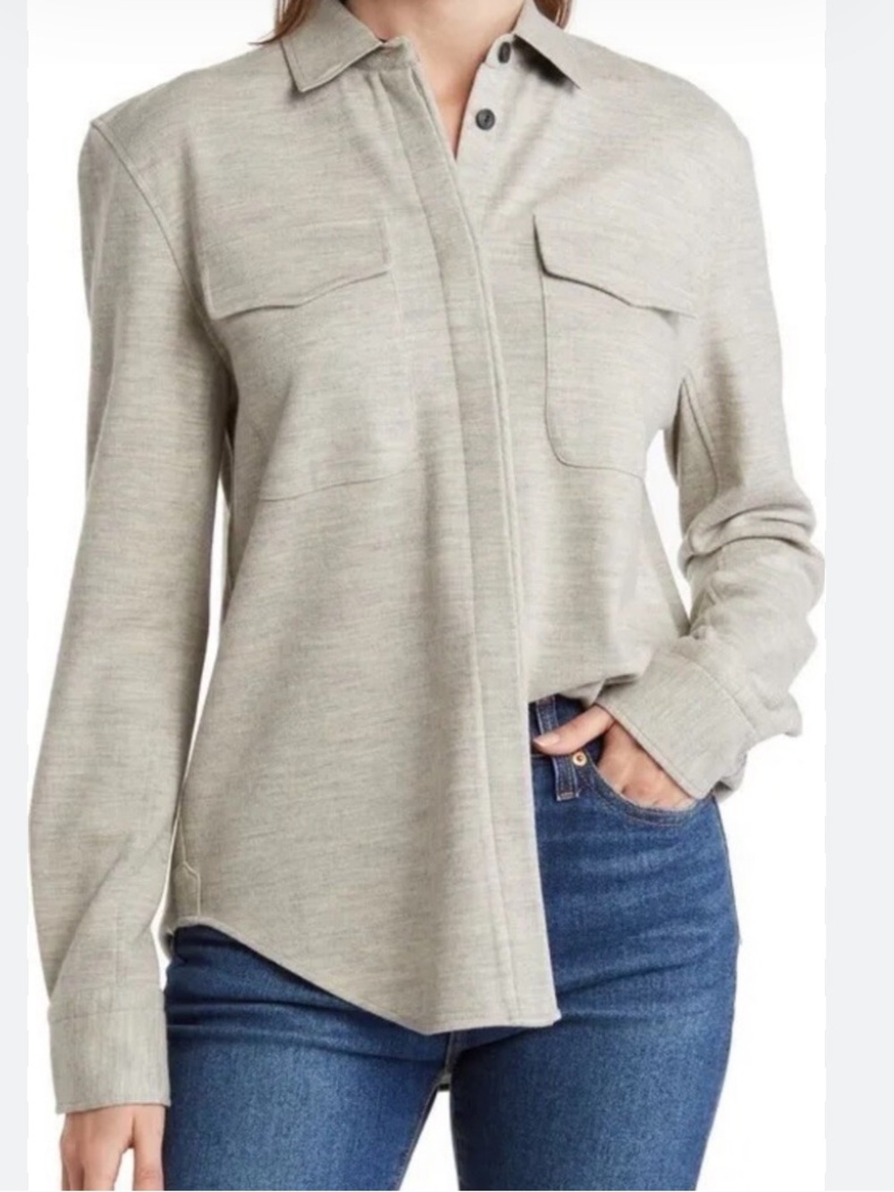 Rag & Bone Louisa Wool Long Sleeve Top Women Small